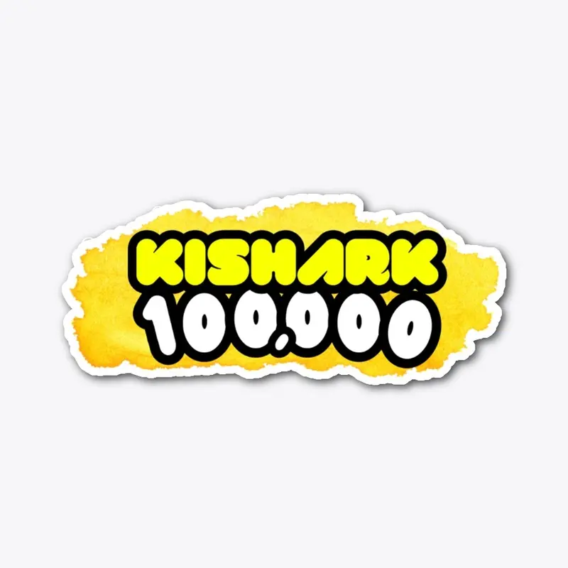 Cutout Sticker 100,000 Subscriber Design